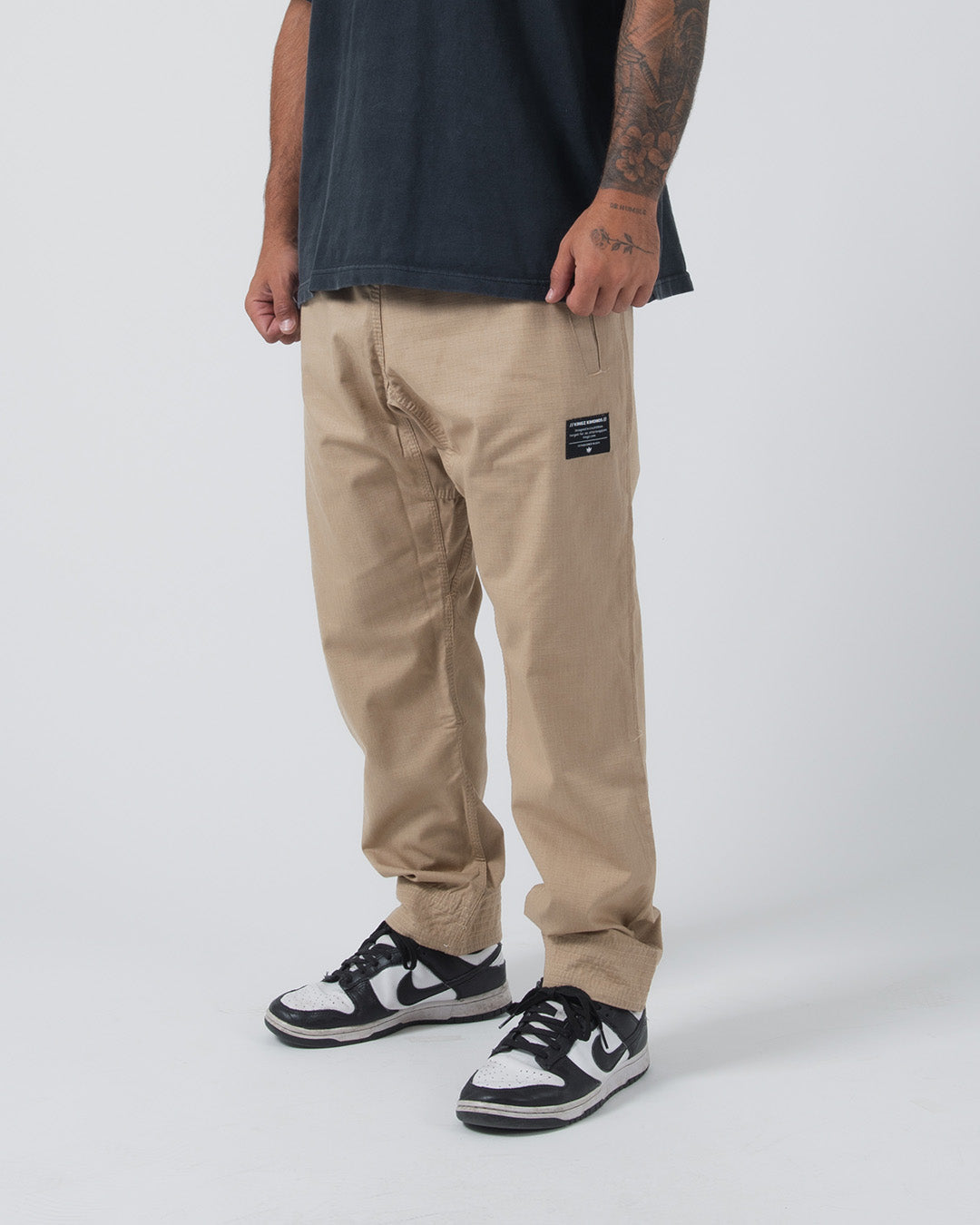 Kingz Casual Rip Stop Gi Pant - Khaki