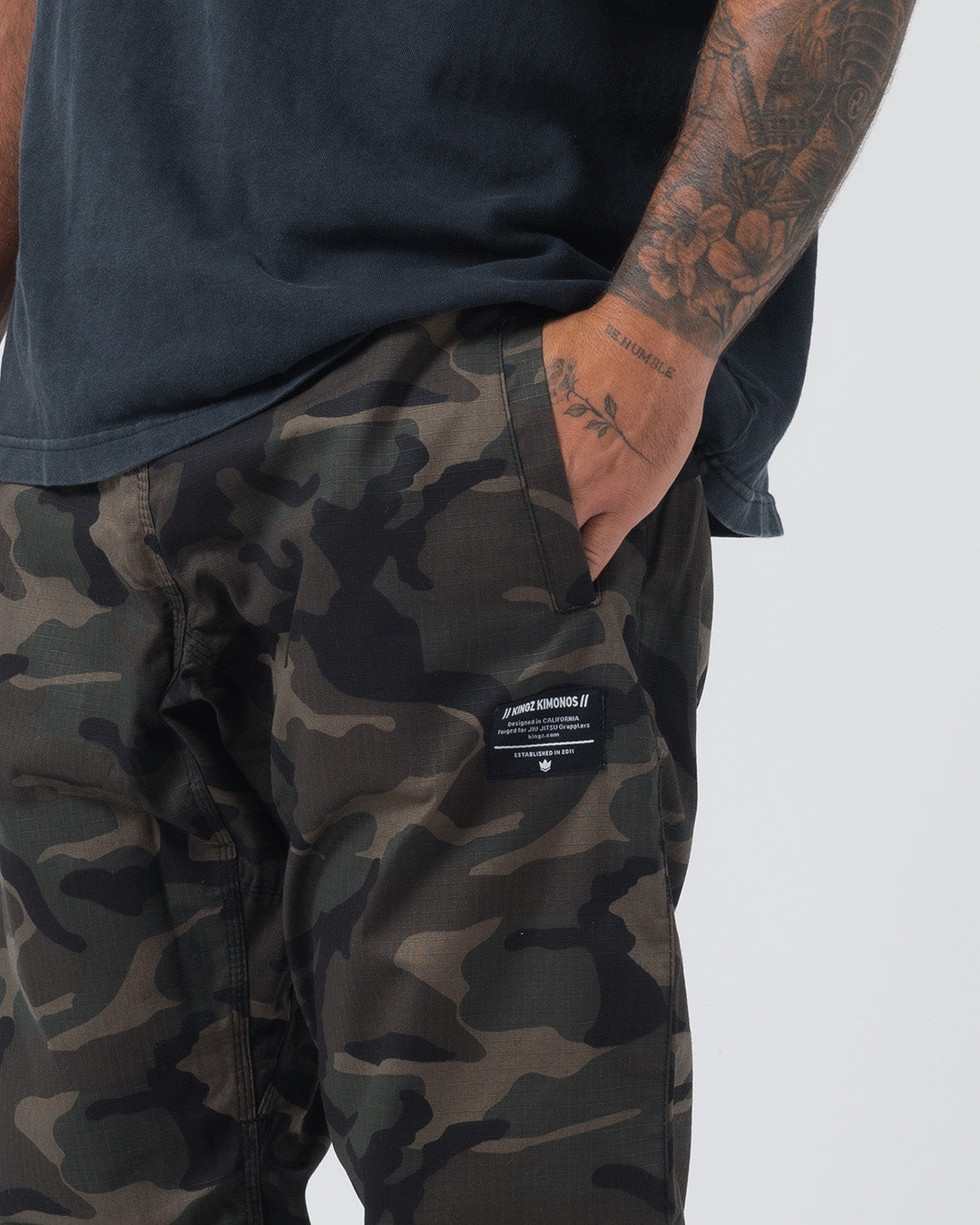 Kingz Casual Rip Stop Gi Pant - Camo