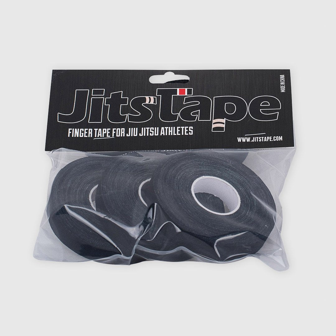 JitsTape Finger Tape - 3 Rolls 1/2" x 15 yards - BLACK - Fighters Market